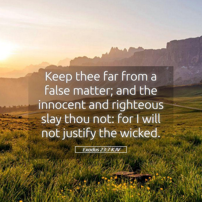 Exodus 23:7 KJV Bible Study