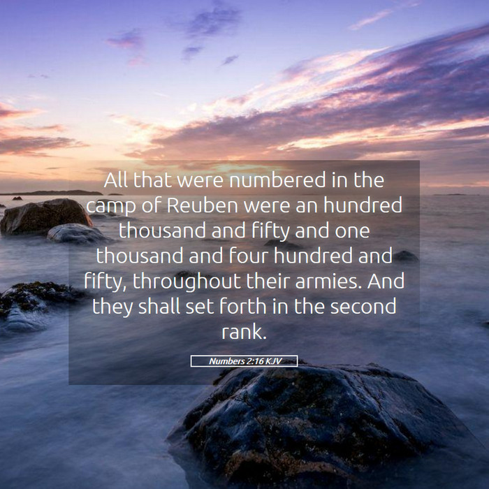 Numbers 2:16 KJV Bible Study