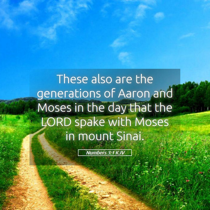 Numbers 3:1 KJV Bible Study