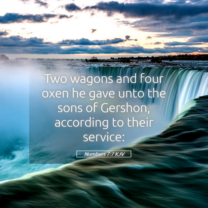 Numbers 7:7 KJV Bible Study