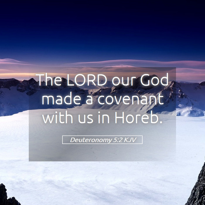 Deuteronomy 5:2 KJV Bible Study