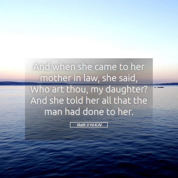 Ruth 3:16 KJV Bible Study