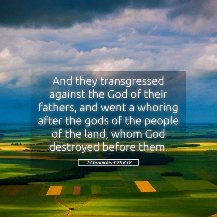 1 Chronicles 5:25 KJV Bible Study