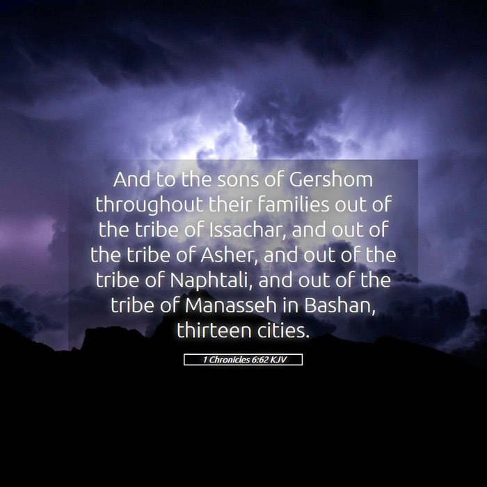1 Chronicles 6:62 KJV Bible Study
