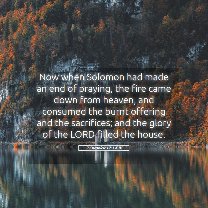 2 Chronicles 7:1 KJV Bible Study