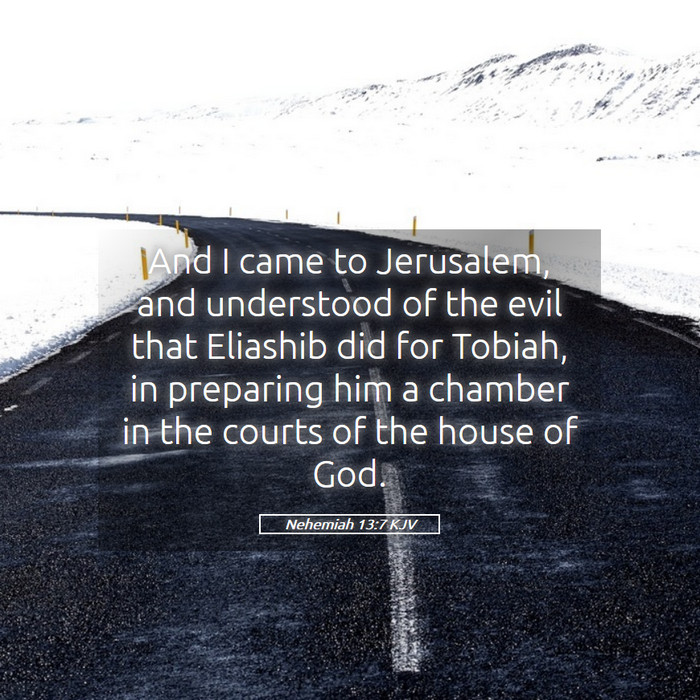 Nehemiah 13:7 KJV Bible Study