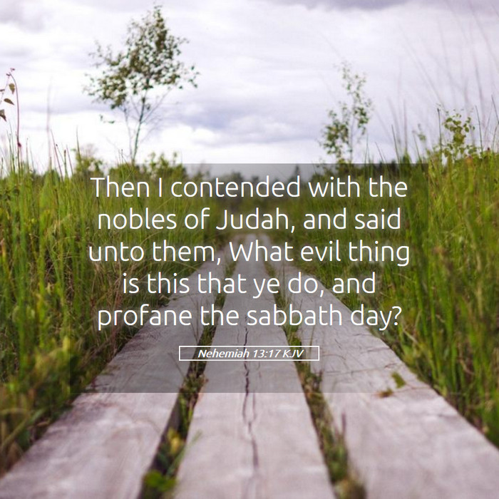 Nehemiah 13:17 KJV Bible Study