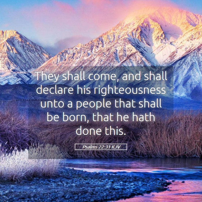 Psalms 22:31 KJV Bible Study