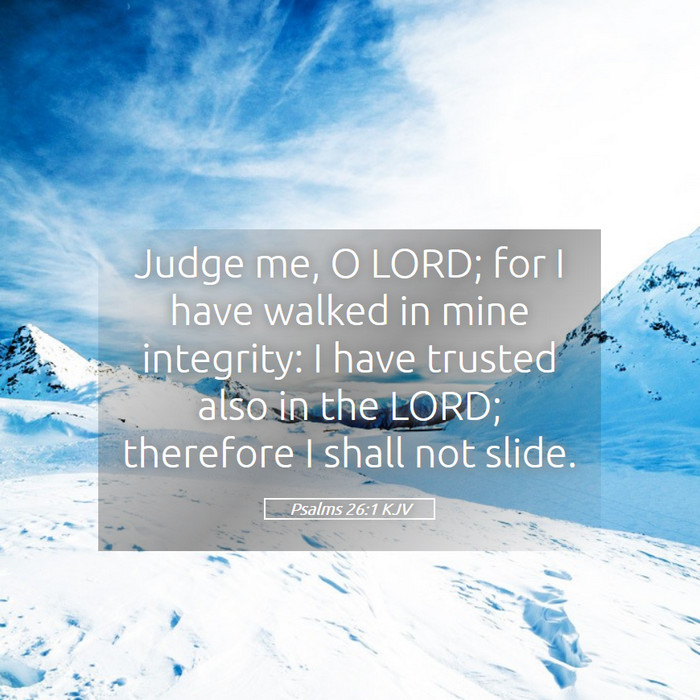 Psalms 26:1 KJV Bible Study