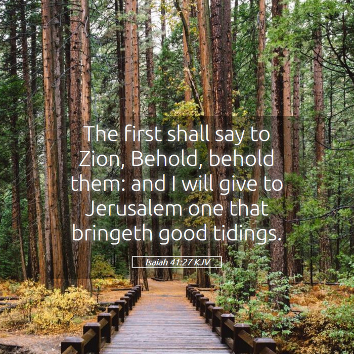 Isaiah 41:27 KJV Bible Study