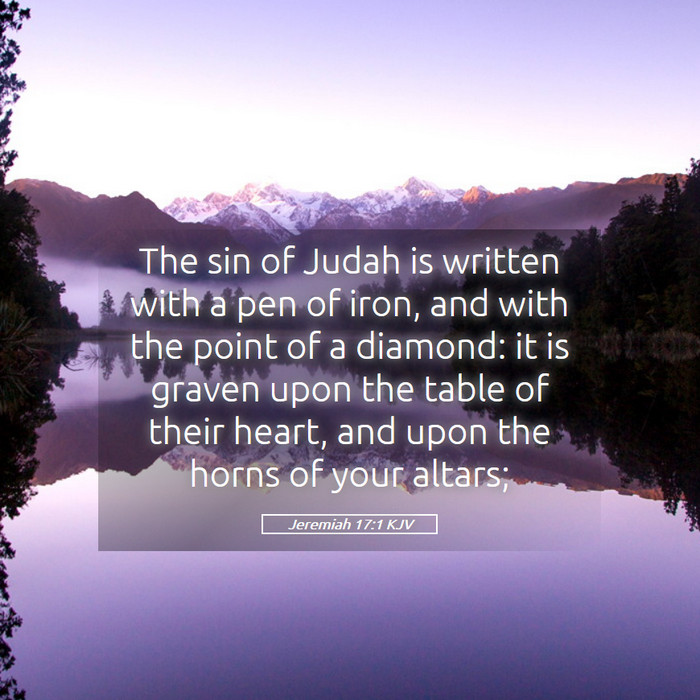 Jeremiah 17:1 KJV Bible Study