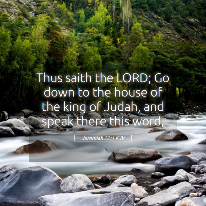 Jeremiah 22:1 KJV Bible Study