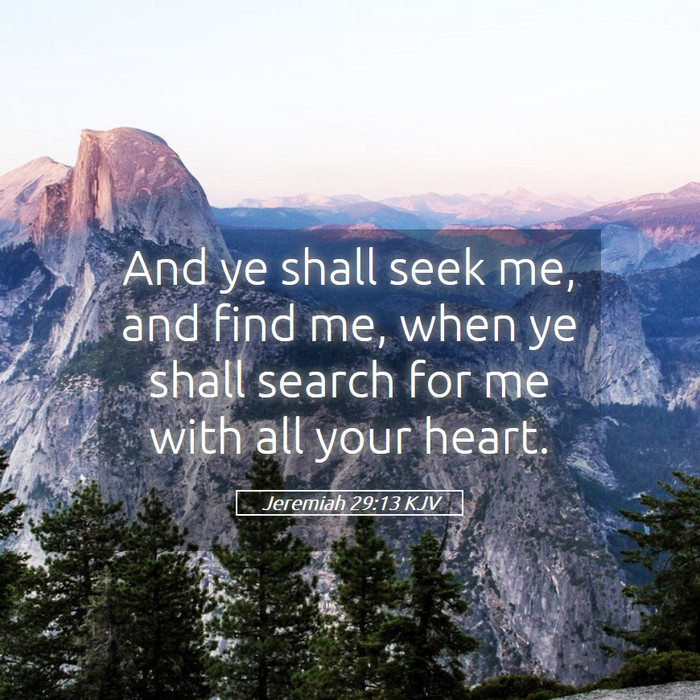 Jeremiah 29:13 KJV Bible Study
