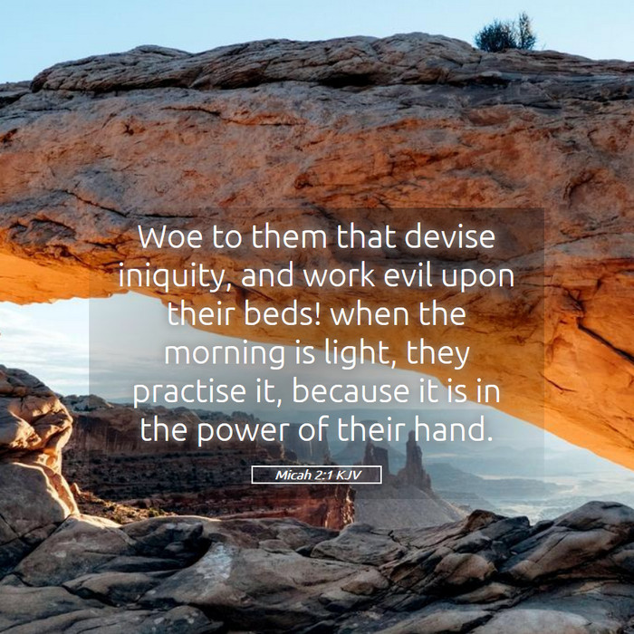 Micah 2:1 KJV Bible Study