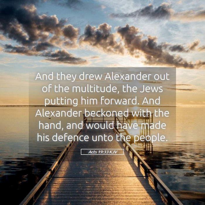 Acts 19:33 KJV Bible Study