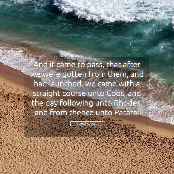 Acts 21:1 KJV Bible Study