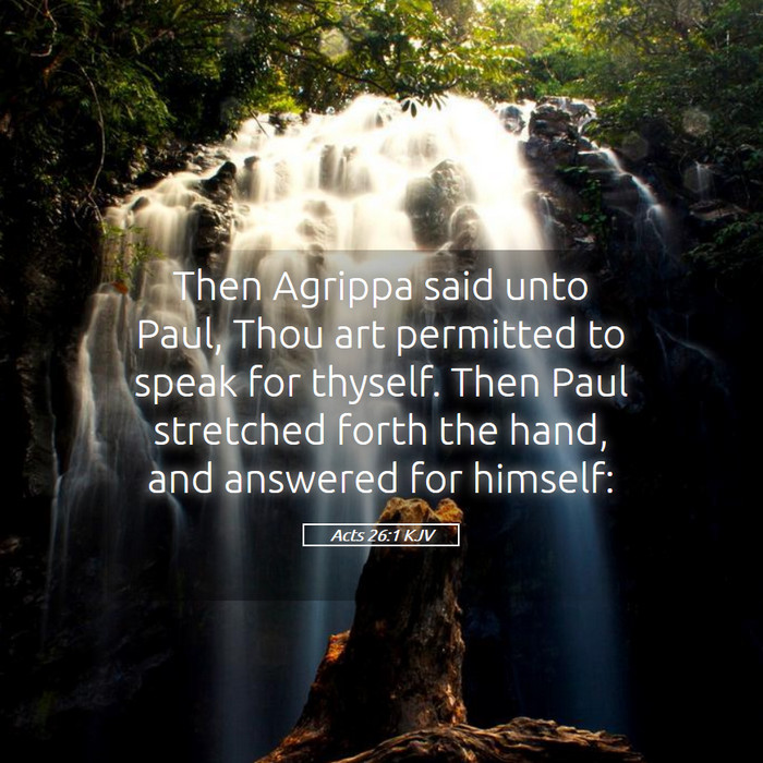 Acts 26:1 KJV Bible Study