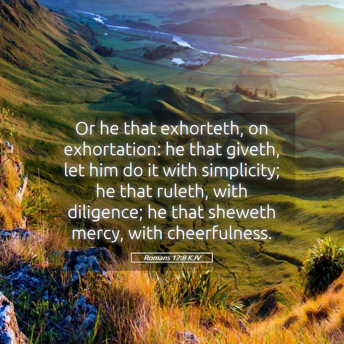 Romans 12:8 KJV Bible Study