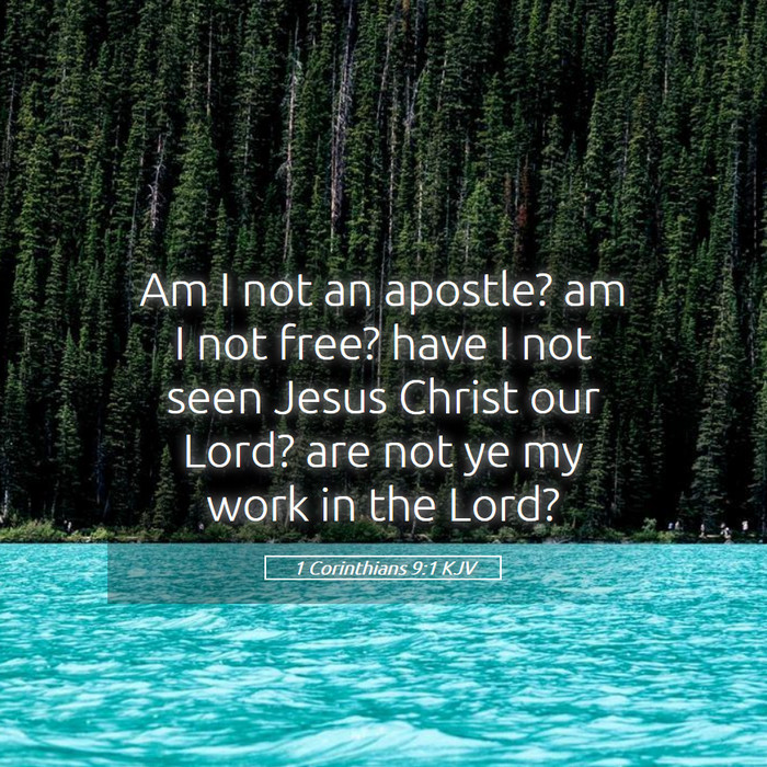 1 Corinthians 9:1 KJV Bible Study