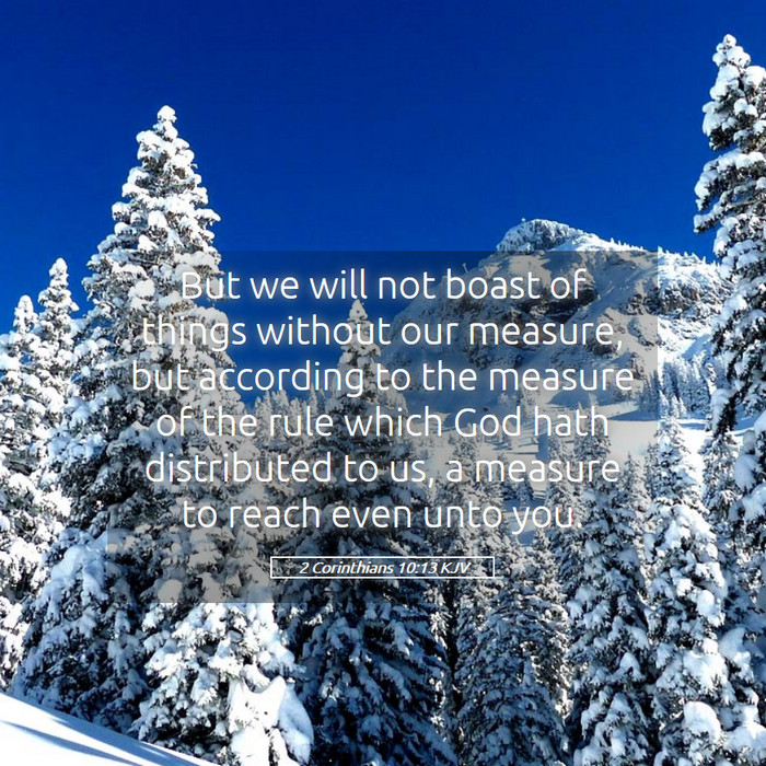 2 Corinthians 10:13 KJV Bible Study