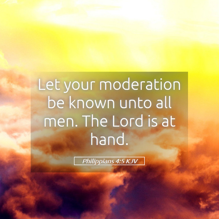 Philippians 4:5 KJV Bible Study